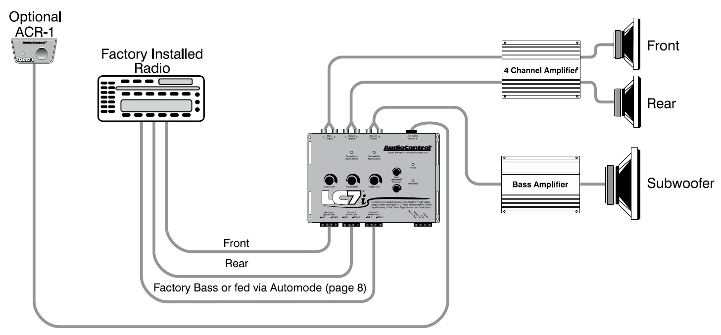 Car Application Diagrams - AudioControl  Audiocontrol 6xs Wiring Diagram    Audio Control