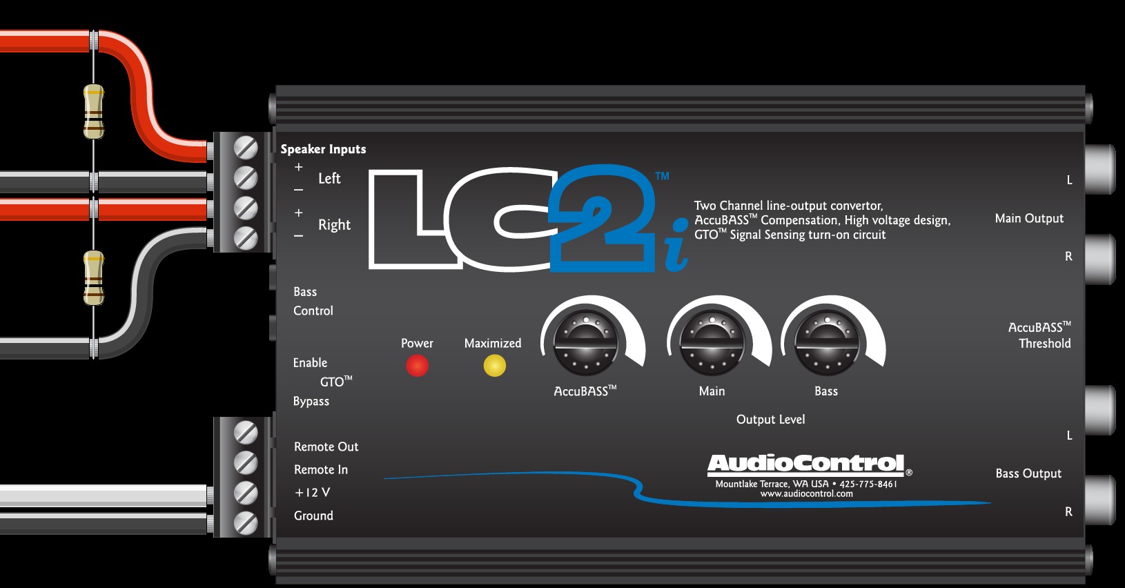 High To Low Converter Wiring Diagram from www.audiocontrol.com