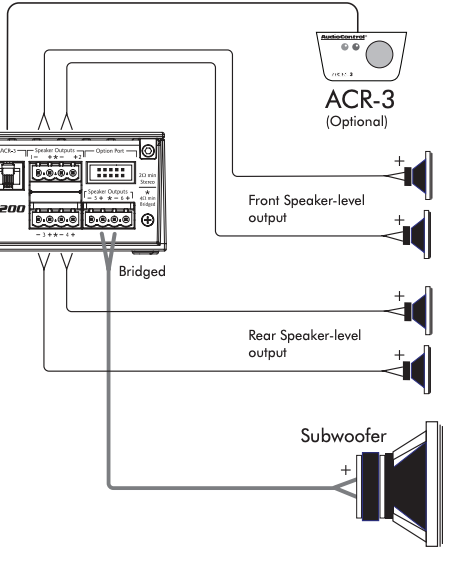 How to bridge amplifier channels - Car audio. - AudioControl Chamberlain Garage Door Wiring Diagram Audio Control