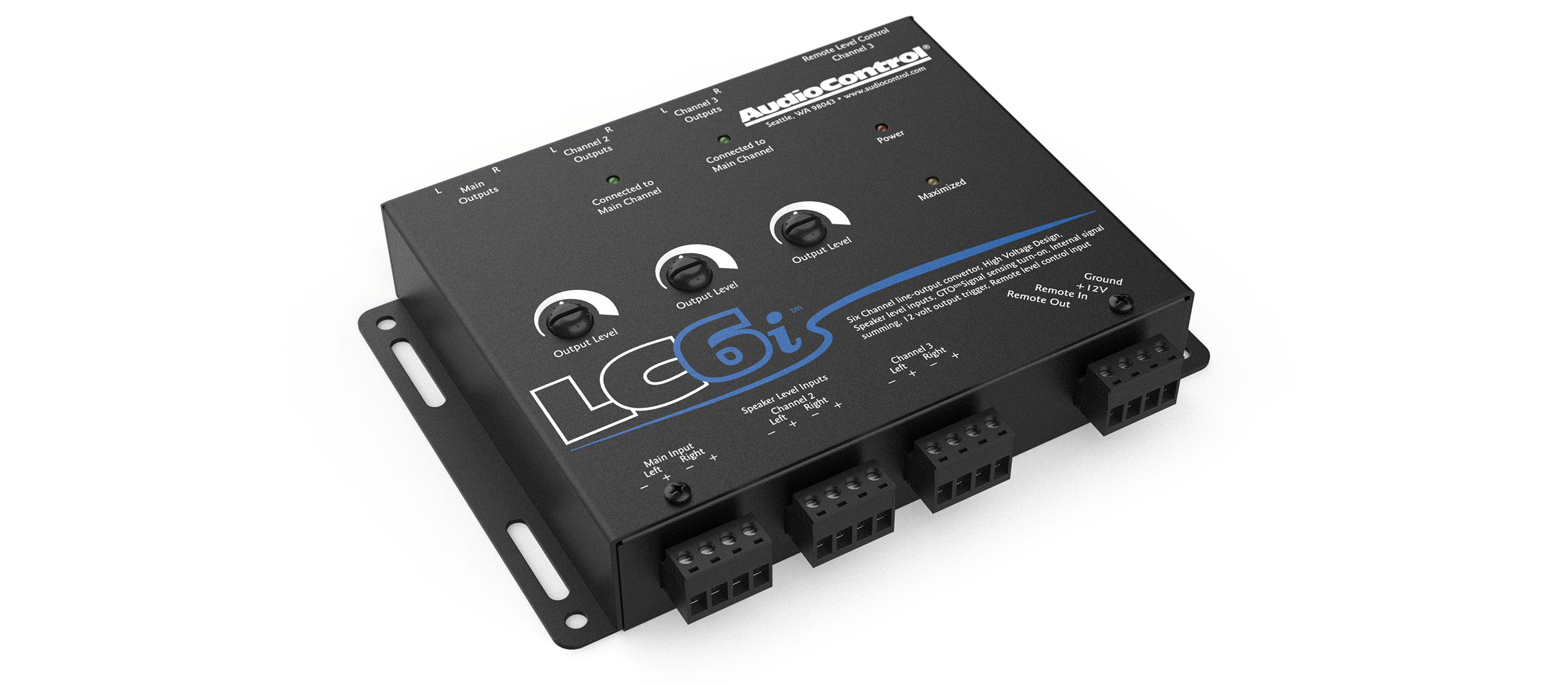 BLACK AudioControl LC6i 6-Channel Line Output Converter With Internal Summing